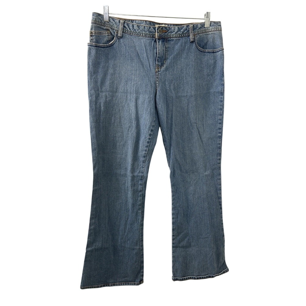 SO Blue Cotton Denim Jeans 17 Average Medium Wash Bootcut Y2K Indie Retro